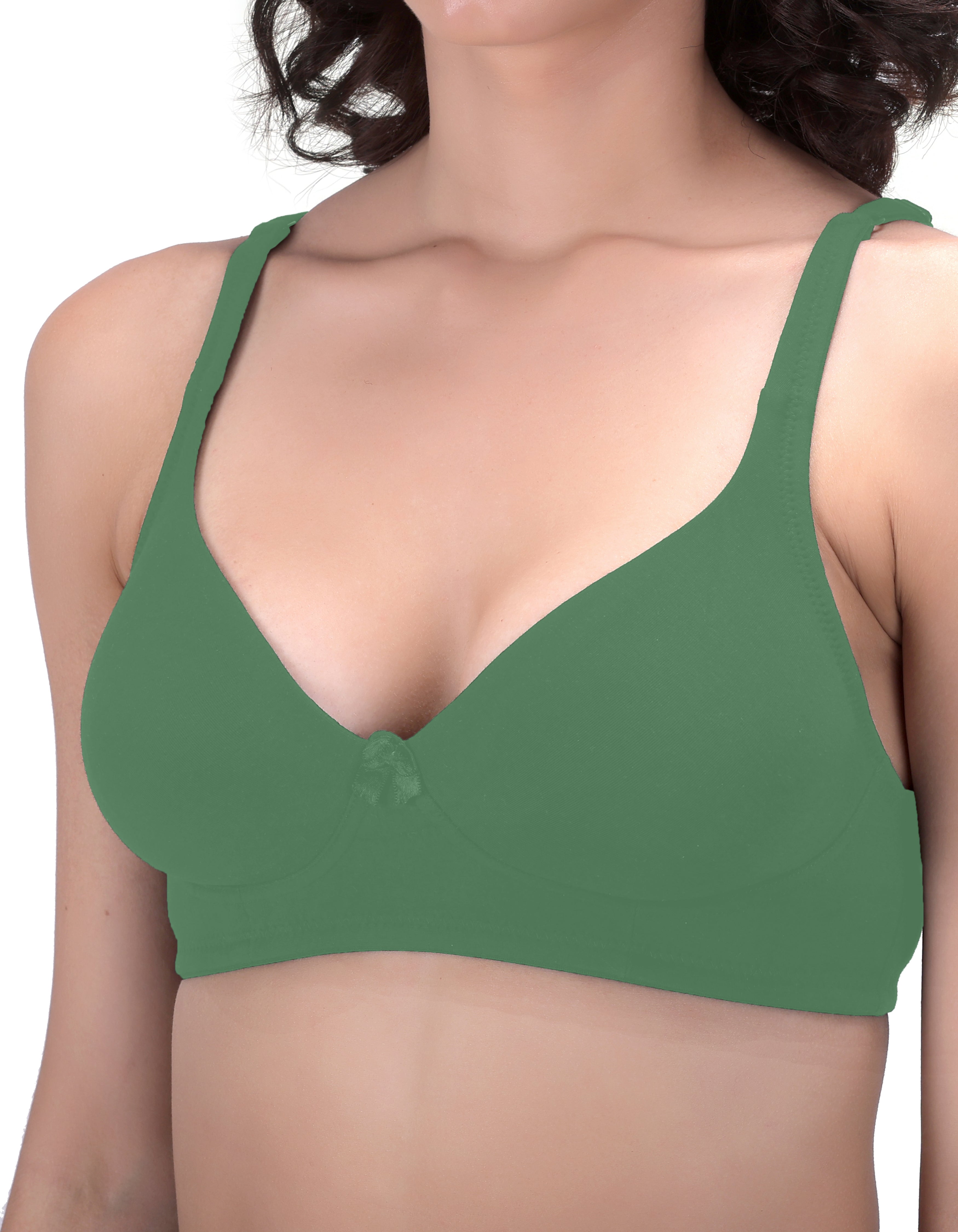 Machau Lingerie Women's Non-Padded Non-Wired Seamless Medium Coverage Moulded T-shirt Bra