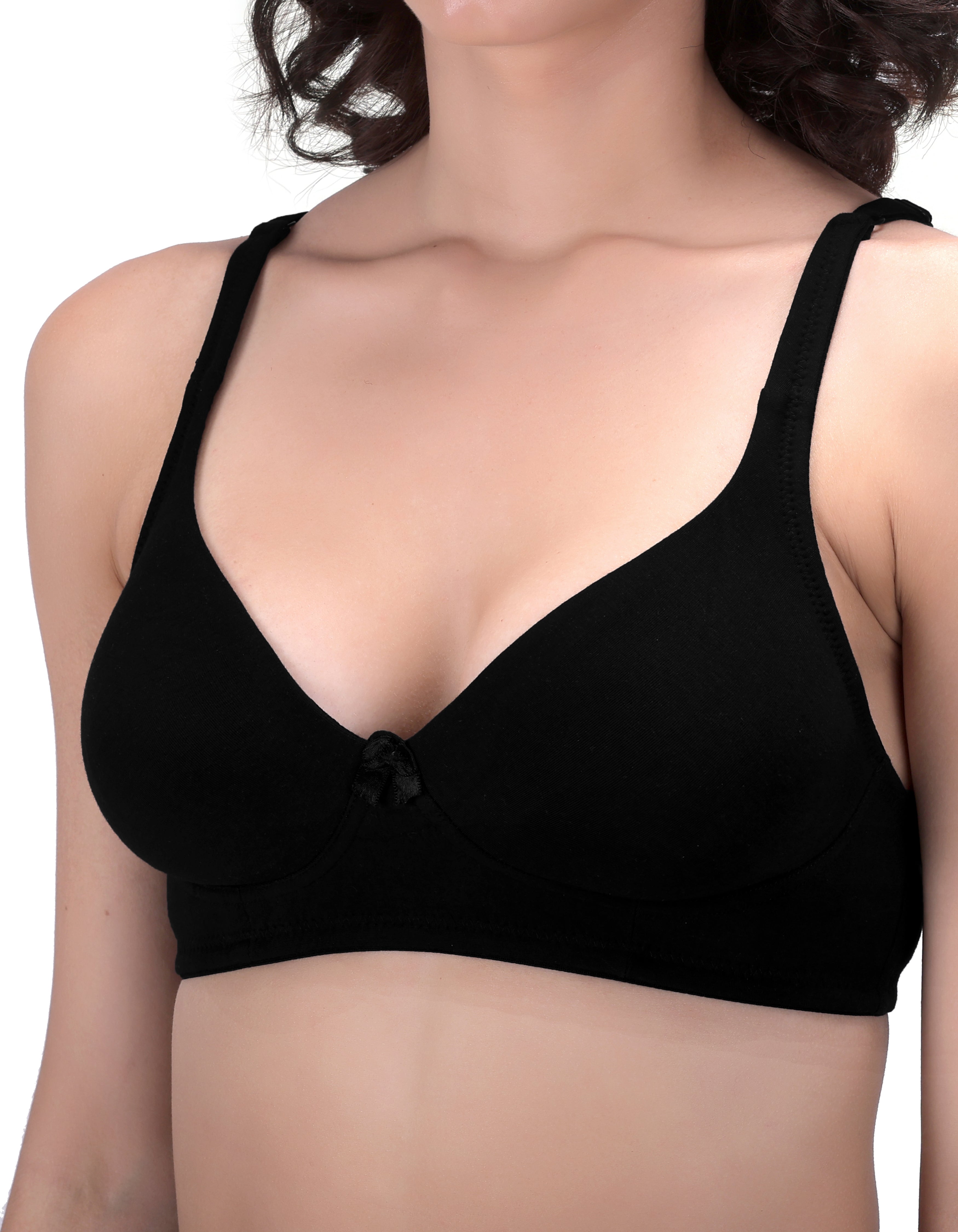 Machau Lingerie Women's Non-Padded Non-Wired Seamless Medium Coverage Moulded T-shirt Bra